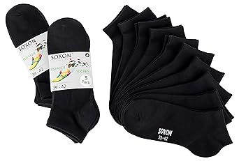 Soxon Damen und Herren Sneaker Socken - 10er Pack - für Business, Freizeit und Sport