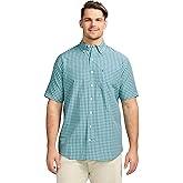 IZOD Mens Big & Tall Short Sleeve Breeze Woven Button Down Shirt