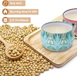 Yinuo Mirror Scented Candle Set 24 Pack Soy Wax Tin 12 Fragrances Gift view 4