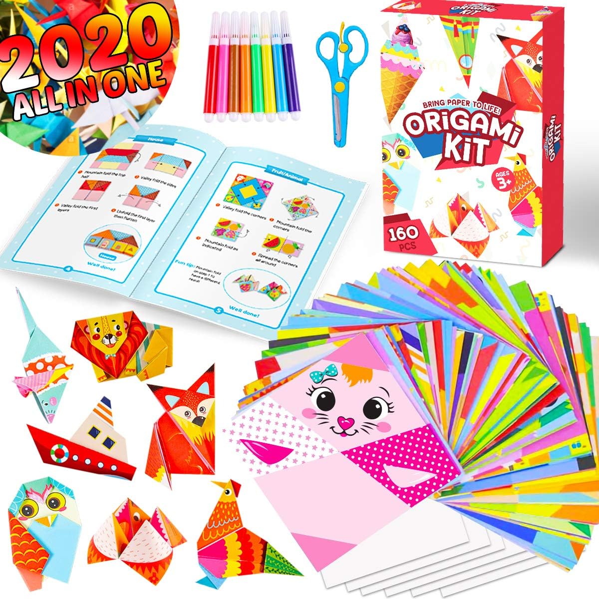 Innorock Origami Paper Craft Kit for Kids Arts and Crafts