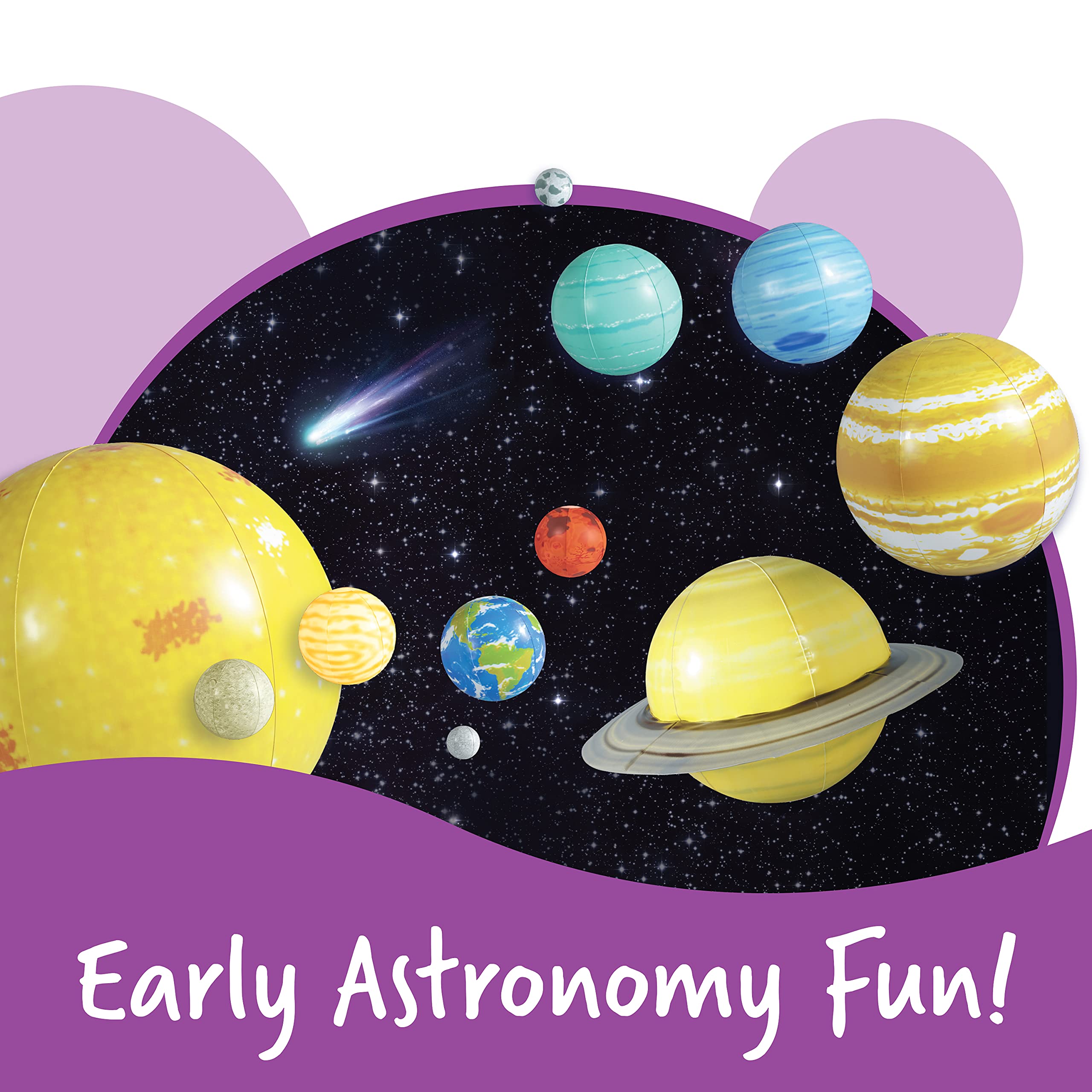 Learning Resources Giant Inflatable Solar System - Grades K+ Solar System Demonstration Tool, Solar System Model, Inflatable Planets for Classroom
