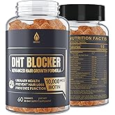 DHT Blocker Gummies Hair Growth Supplement, Super Potency Saw Palmetto & Biotin 10000 mcg for Women & Men, Plus 12 Proprietary Blend - Prevent Hair Loss, Blocking DHT Receptors, Hormonal Balance