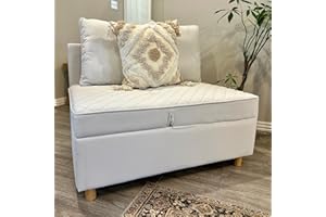 SEJOV 71" Convertible Folding Futon Fouch Bed, Velvet Comfy Couch, Loveseat, Sofas para Sala with Removable Armrests, Small Couch for Bedroom, Office, White