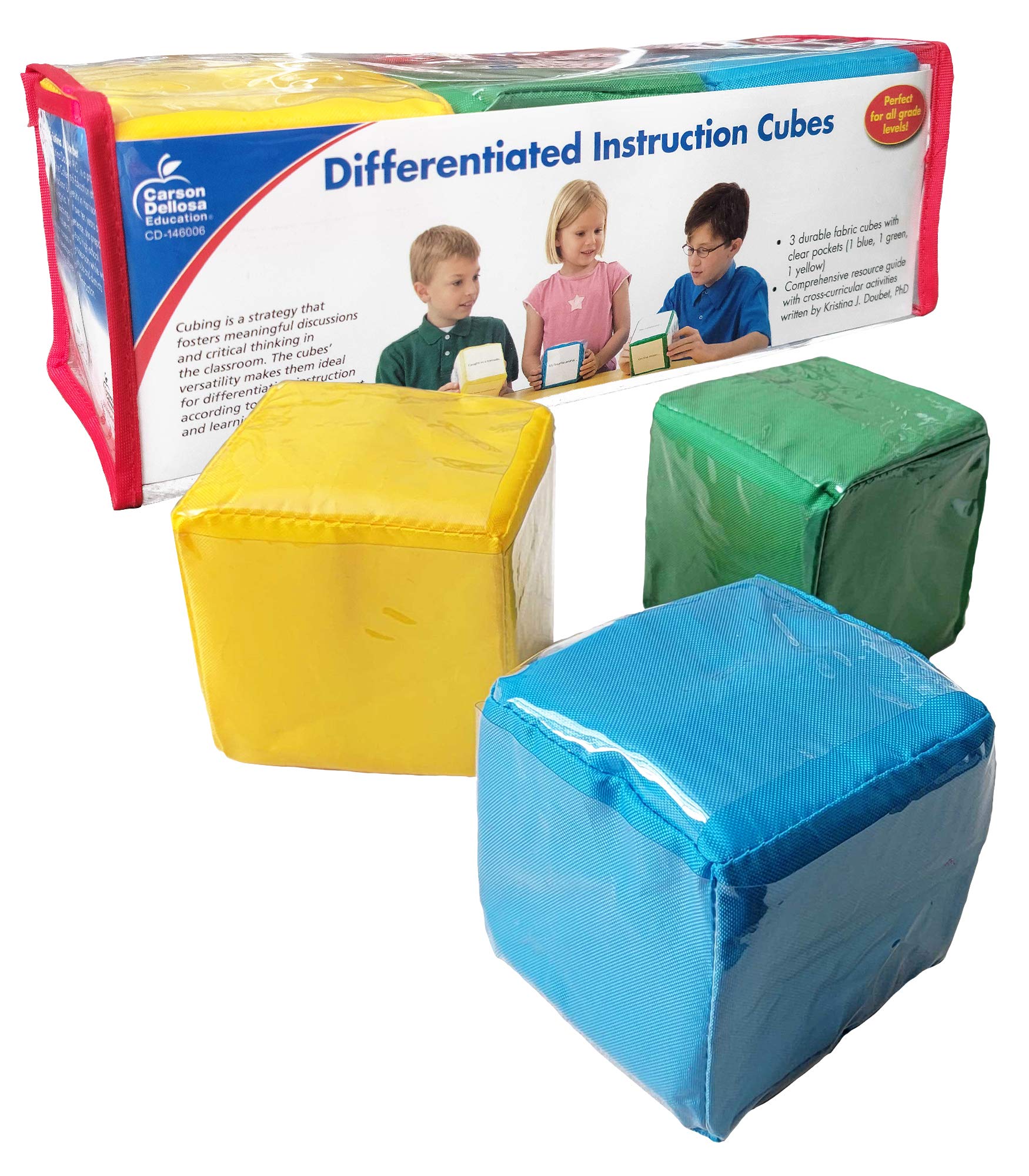 Carson Dellosa Differentiated Instruction Cubes—Blue, Yellow, Green