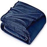 Polar Fleece Throw Blanket for Couch, Twin Bed, Chair, Kids, Adults, Pets 50x60 Soft Cozy Reversible Throw Blanket (Navy Blue)