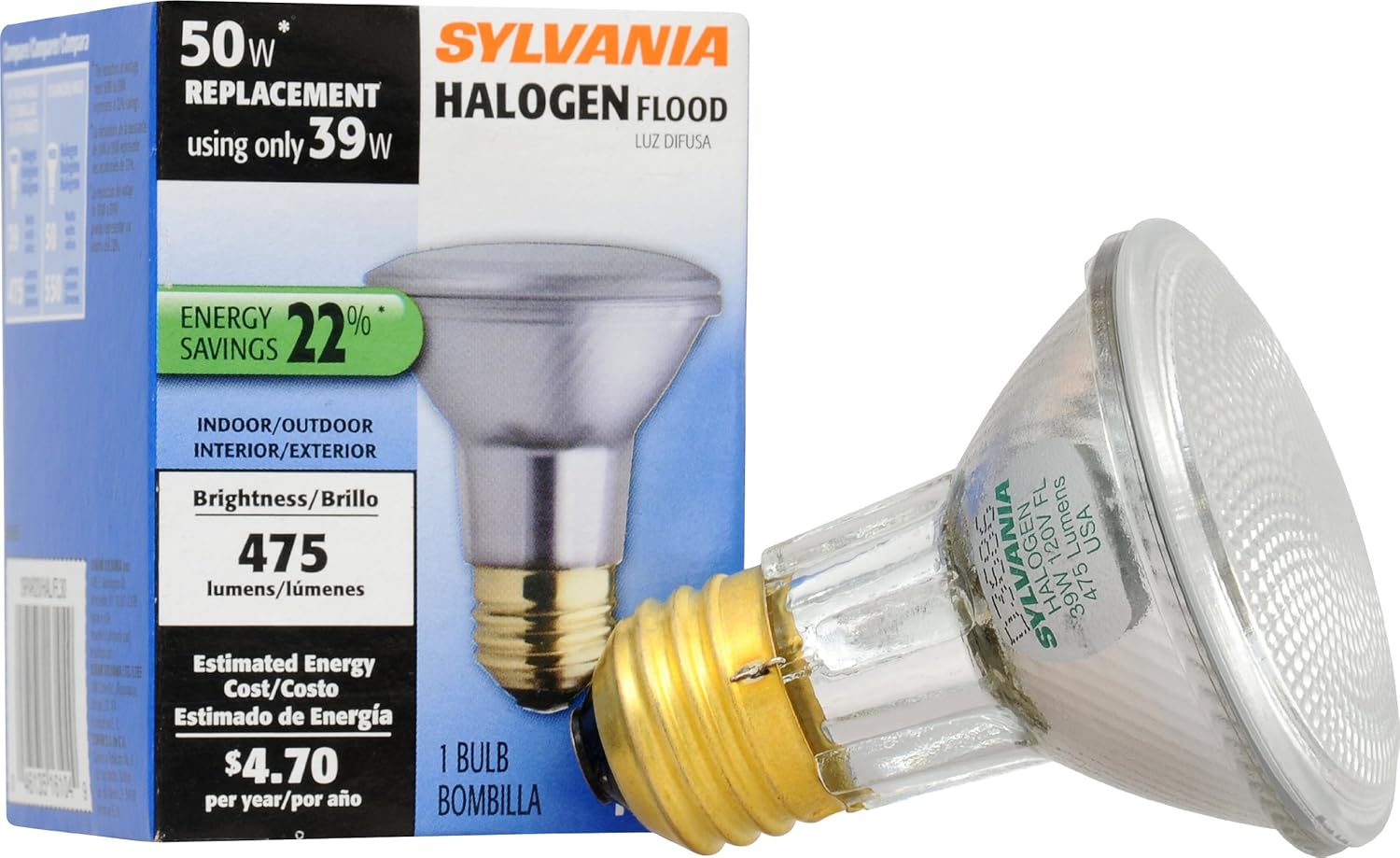 SYLVANIA Capsylite Halogen Dimmable Lamp / PAR20 Flood Light Reflector