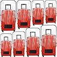 Reginary 8 Pieces Clear Luggage Cover PVC Suitcase Cover Protector Waterproof Cover for Luggage Spinner Wheels Suitcase (20 Inches, 24 Inches, 28 Inches, 30 Inches)