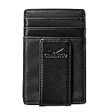 Money Clip Leather Wallet For Men Slim Front Pocket