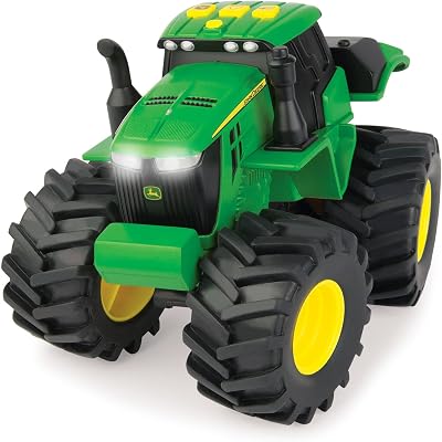John Deere Kids 6 Inch Monster Treads Tractor Lights Sounds Toy