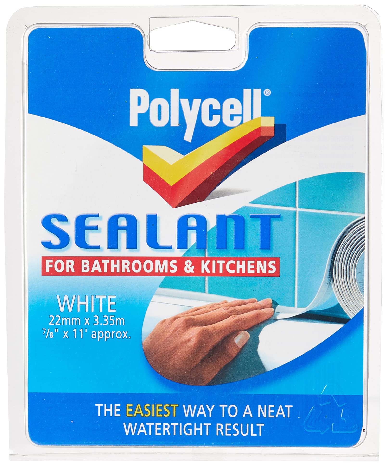 Polycell SSBKWH22 22mm Bathroom/ Kitchen Sealant Strip - White