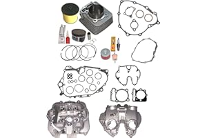 TOP NOTCH PARTS DIRECT REPLACEMENT CYLINDER AND HEAD WITH POLISHED PORTS VALVE COVER PISTON RINGS GASKET FOR HONDA TRX400EX TRX 400EX 1999 2001 2002 2003 2004 2005 2006 2007 2008