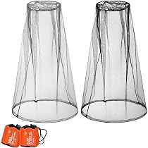 Lot De 10 Moustiquaires De Tête En Maille Nylon – 50 Cm, Respirantes, Pour Randonnée, Pêche, Camping
