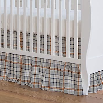 plaid crib skirt