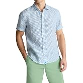 UNTUCKit Short Sleeve Printed Linen Shirt for Men