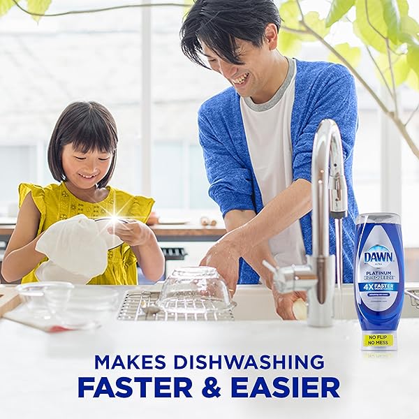 DAWN EZ-SQUEEZE PLATINUM DISHWASHING LIQUID DISH SOAP, REFRESHING RAIN SCENT, 18 FL OZ