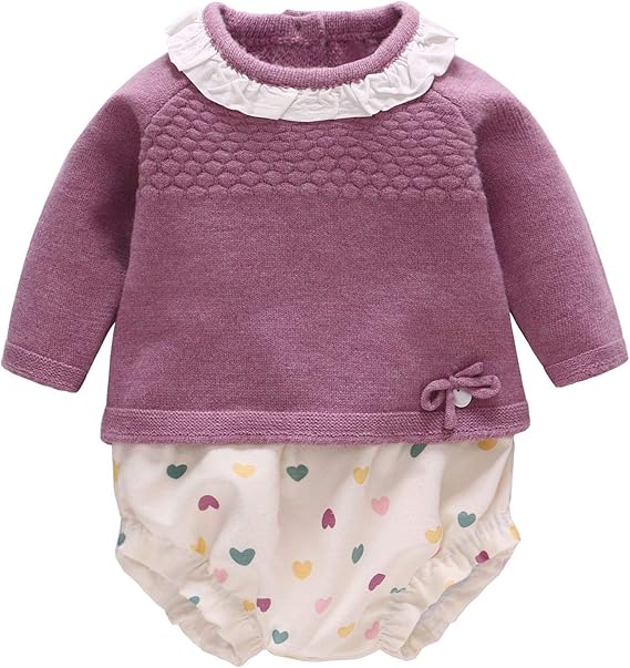 Amazon Co Jp Yayarunka ベビー服 女の子 ニットセーター ショーツ 秋冬 女の子 服 ファッション小物