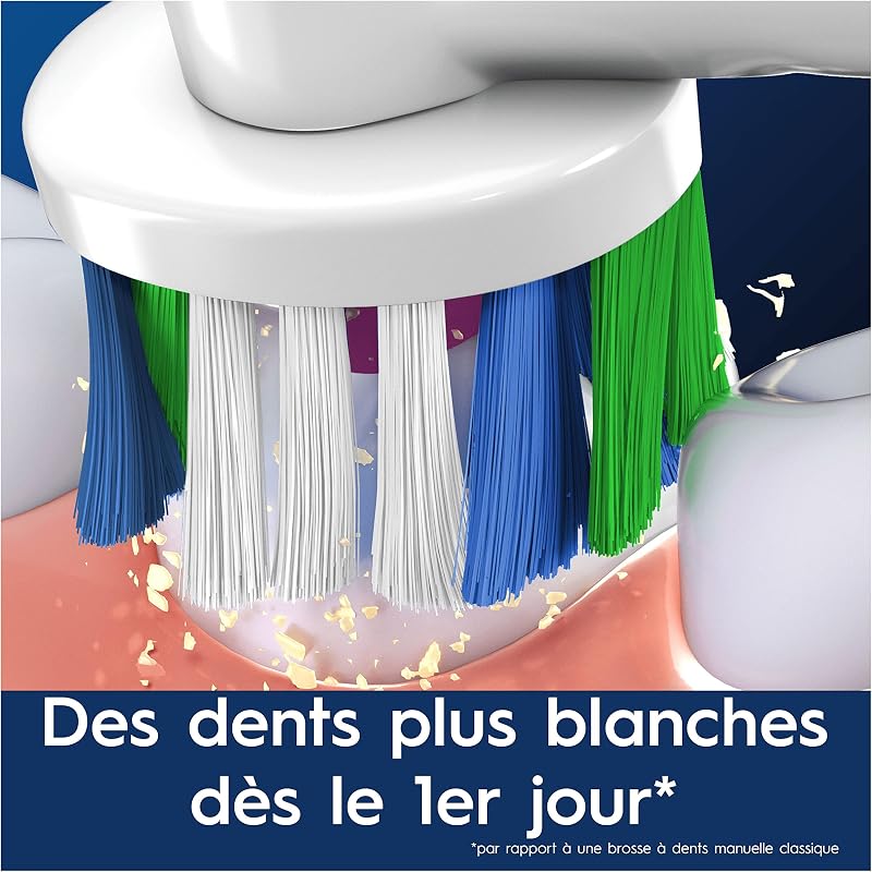 Brossettes de Rechange 3D White, lot de 8, Blanches