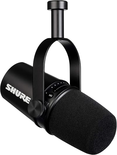 Shure MV7 USB/XLR Podcast Microphone with Built-In Headphone Output