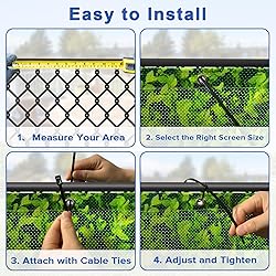 UPGRADE 4'x42'Customized PVC Privacy Fence Screen