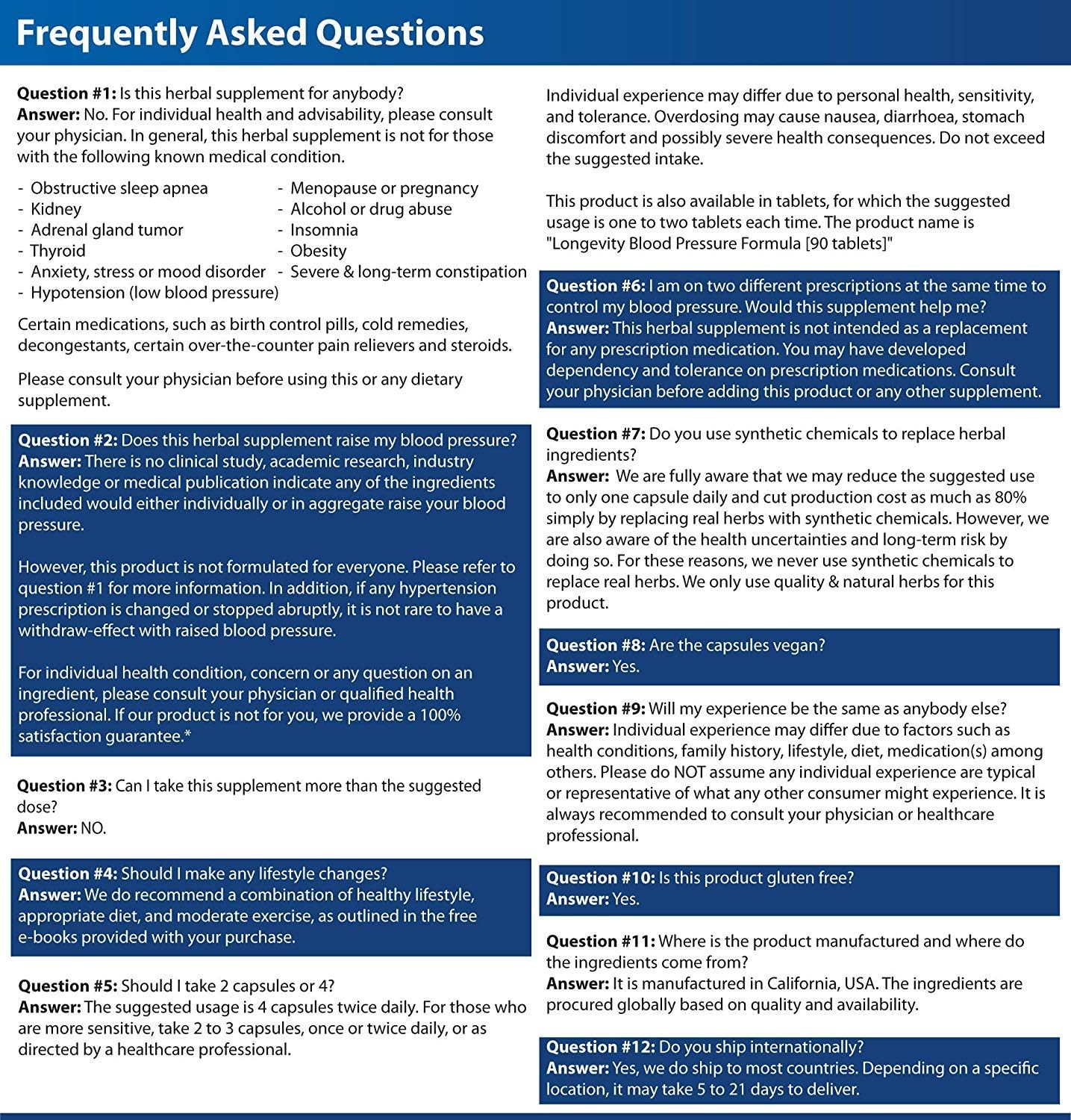 [2-Bottle Value Pack] Longevity Blood Pressure Formula -Scientifically formulated with Hawthorn & 12+ top Quality All Natural Herbs: Health & Personal Care