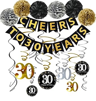 Buy Famoby Famoby 30th Birthday Party Decorations Kit Cheers To