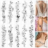 Konsait 10 Sheets Realistic Temporary Tattoos for