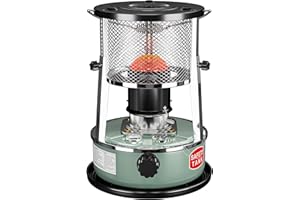 VNEKJSE Kerosene Heater, Kerosene Heaters for Indoor Use, Portable Non Electric Stove for Camping, Outdoor, Home, Cooking, Garage, Emergency Oil Heater (4.5L, Blue)