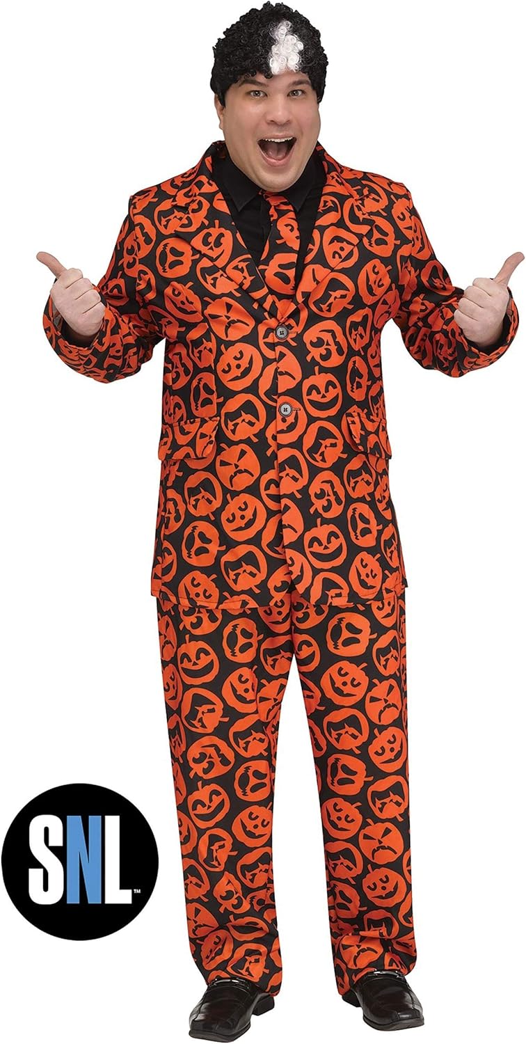 Amazon Com Snl David S Pumpkins Costume Adult Plus Size Plus Orange Clothing