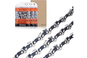 Hipa 3 Pack 10 Inch Chainsaw Chain Replacement 3/8"LP Pitch .043" Gauge 40 Drive Link for Ryob-i WO-RX E-GO Millwaukee 90PX040G WG323 WG322 PSA1000 P546 P547 R40 10" Pole Saw Chainsaw Parts