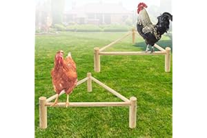 SYMDROMIA 2 PCS Chicken Toys, Chicken Coop Accessories, Chicken Perch, Strong Roosting Bar for Coop & Brooder, Chicken Perches Roosting, Training Perch for Large Bird, Parrots, Chicken Wood Stand for Hen Chick