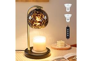 EJIAXIN Candle Warmer Lamp Gifts for Women - Dimmable Scented Wax Melt Warmer with Timer - Housewarming Gifts for Home Bedroom Decor, Xmas Birthday Gifts for Mom, 2 Bulbs