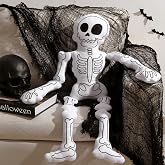 Bunny Chorus Halloween Pillows: Cute Plush Skeleton Halloween Pillows, Halloween Throw Pillow Stuffed Skull Human Skeleton Decorations Indoor for Kids Home Sofa Bed Office Couch Living Room