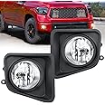 Nilight Fog Lights Assembly Compatible with 2014 2015 2016 2017 2018 2019 2020 2021 Toyota Tundra Light Replacement Clear Lens Driver and Passenger Side