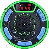 Bluetooth Speakers, DuoTen IPX7 Waterproof Wireless Portable Bluetooth Speakers w/LED Display, FM Radio, Suction Cup, Light Show, Loud Stereo Sound and Bass for Shower, Pool, Party, Travel, Outdoors