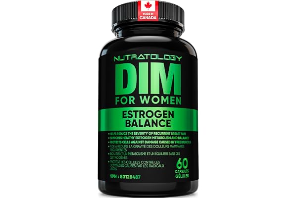Nutratology® DIM Supplement For Women | Canadian-Made | Promotes Estrogen Balance & Metabolism - 200MG Per Capsule - Estrogen