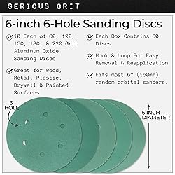 Serious Grit - 6-Inch 6-Hole Sanding Discs
