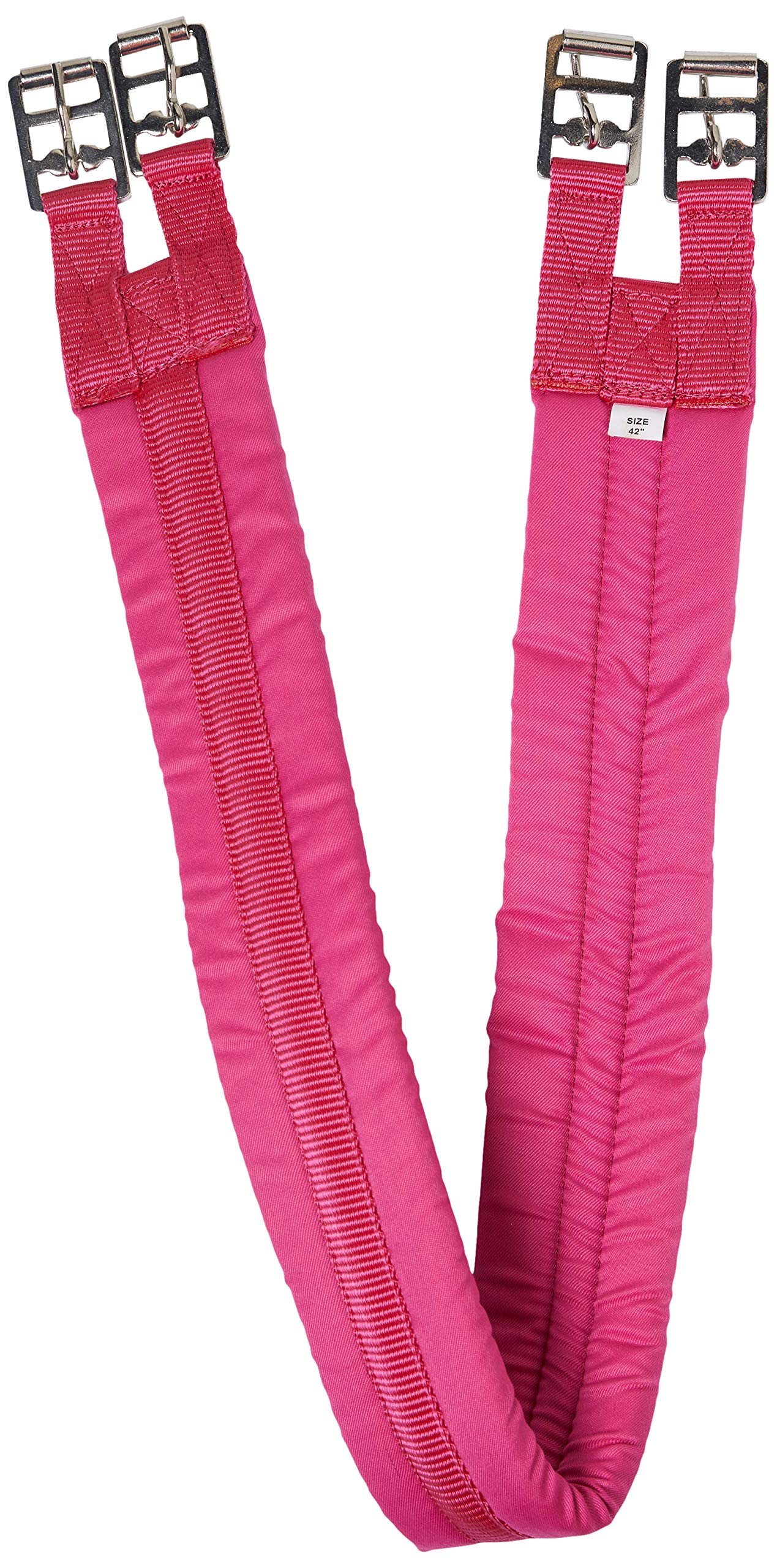 Rhinegold Cotton Padded Girth - 42" - Raspberry