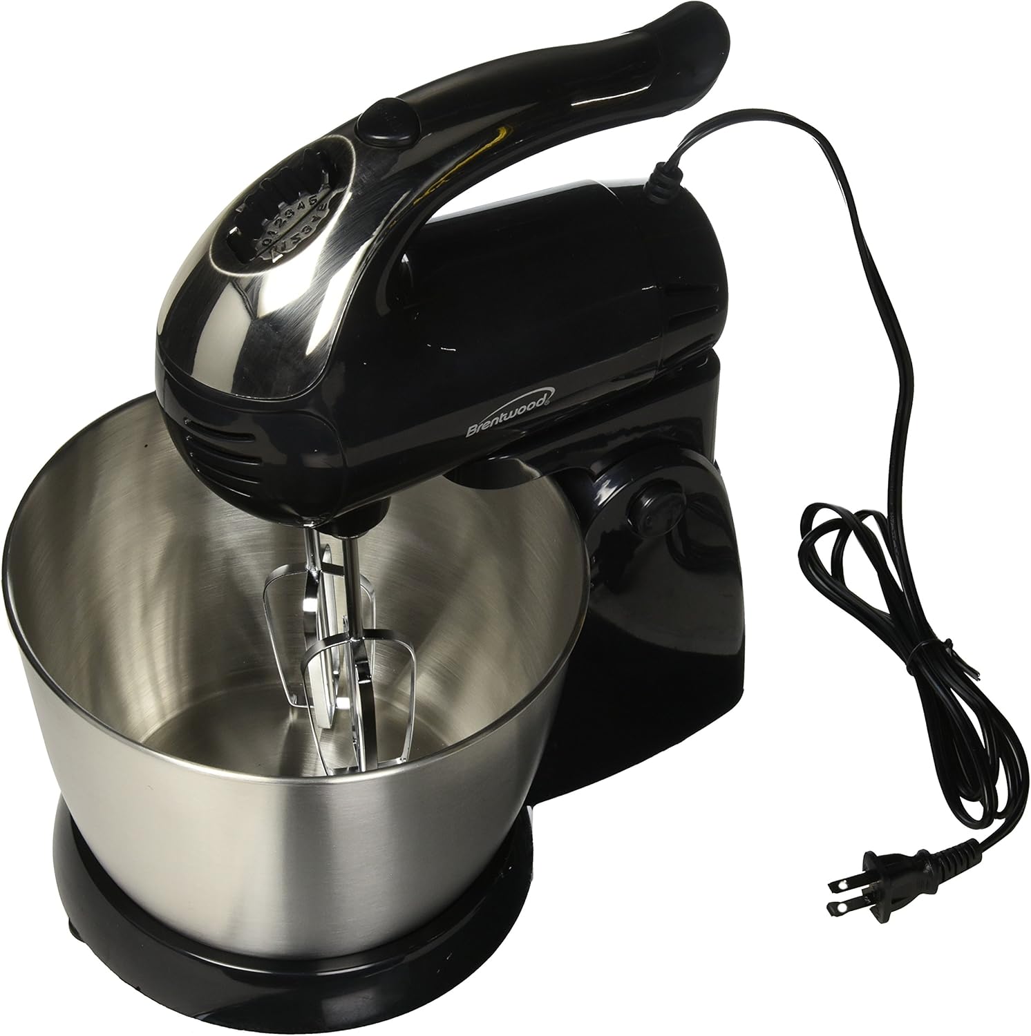 Brentwood SM-1153 Stand Mixer, 5-Speed + Turbo, Black