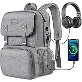 MATEIN Backpack Lunch Bag for Women, Insulated Cooler Lunchbox Backpack with Built In Lunch Box, Water Resistant Computer Work Bag College Daypack Fits 15.6 Inch Laptop, Valentine Gifts for Women