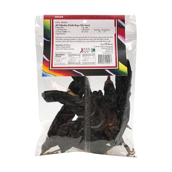 LOS CHILEROS NEGRO CHILE PODS, 2 OZ