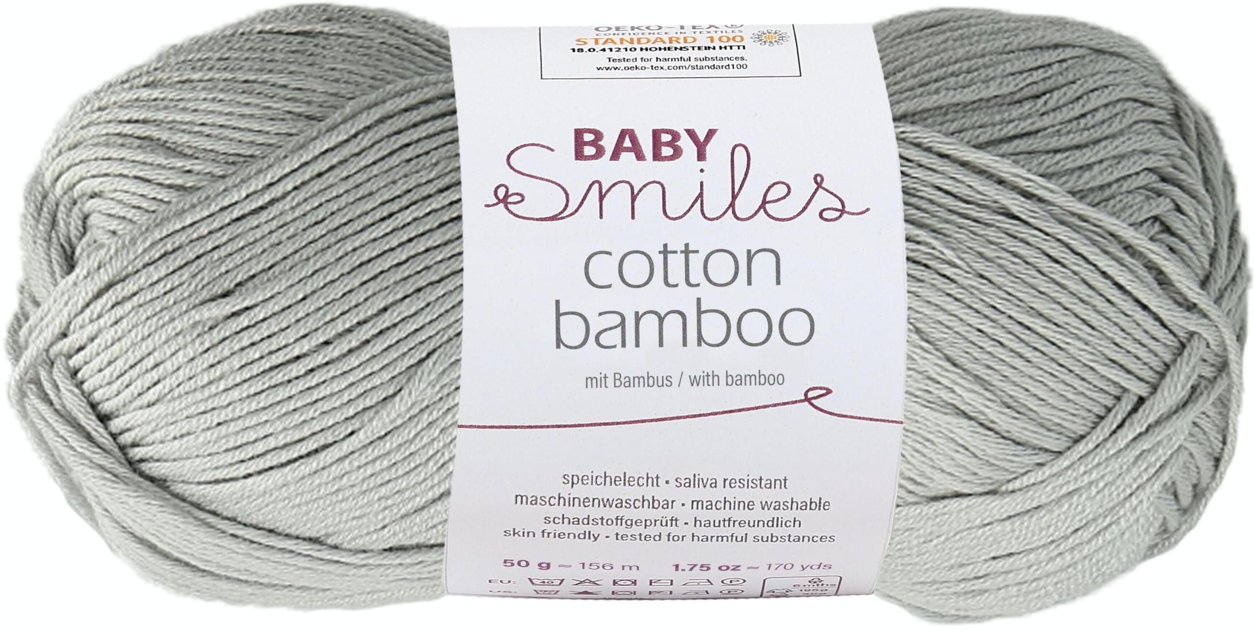 Schachenmayr Baby Smiles Cotton Bamboo, 50 g Grey Hand Knitting Yarn