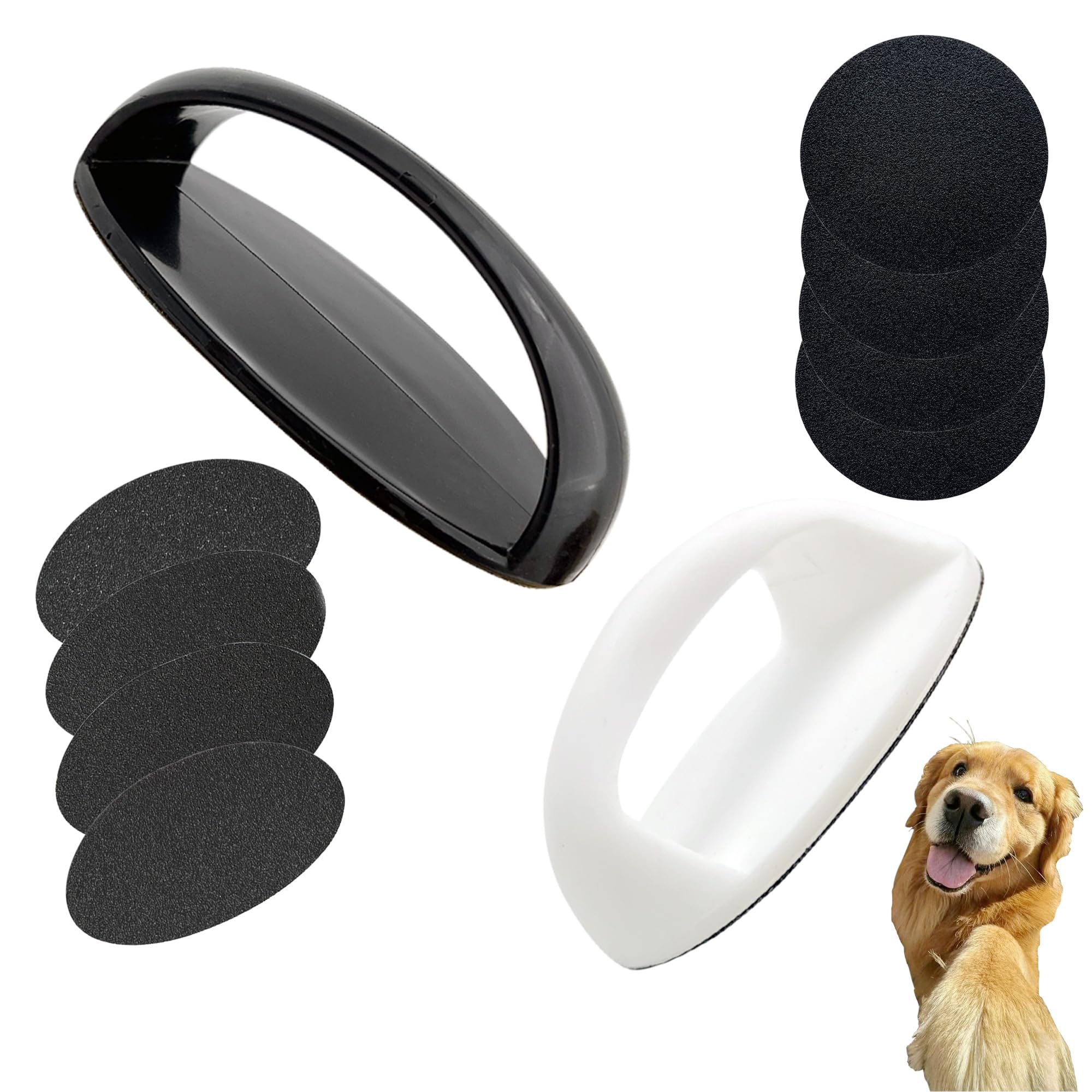 Photo 1 of OldSerenWay Dog Nail File Board Stress Free Handheld Scratch Pad for Dogs Portable Pet Nails Trimming Grinding Tool 2 Pack Each with 4 Pcs Replaceable Sandpapers