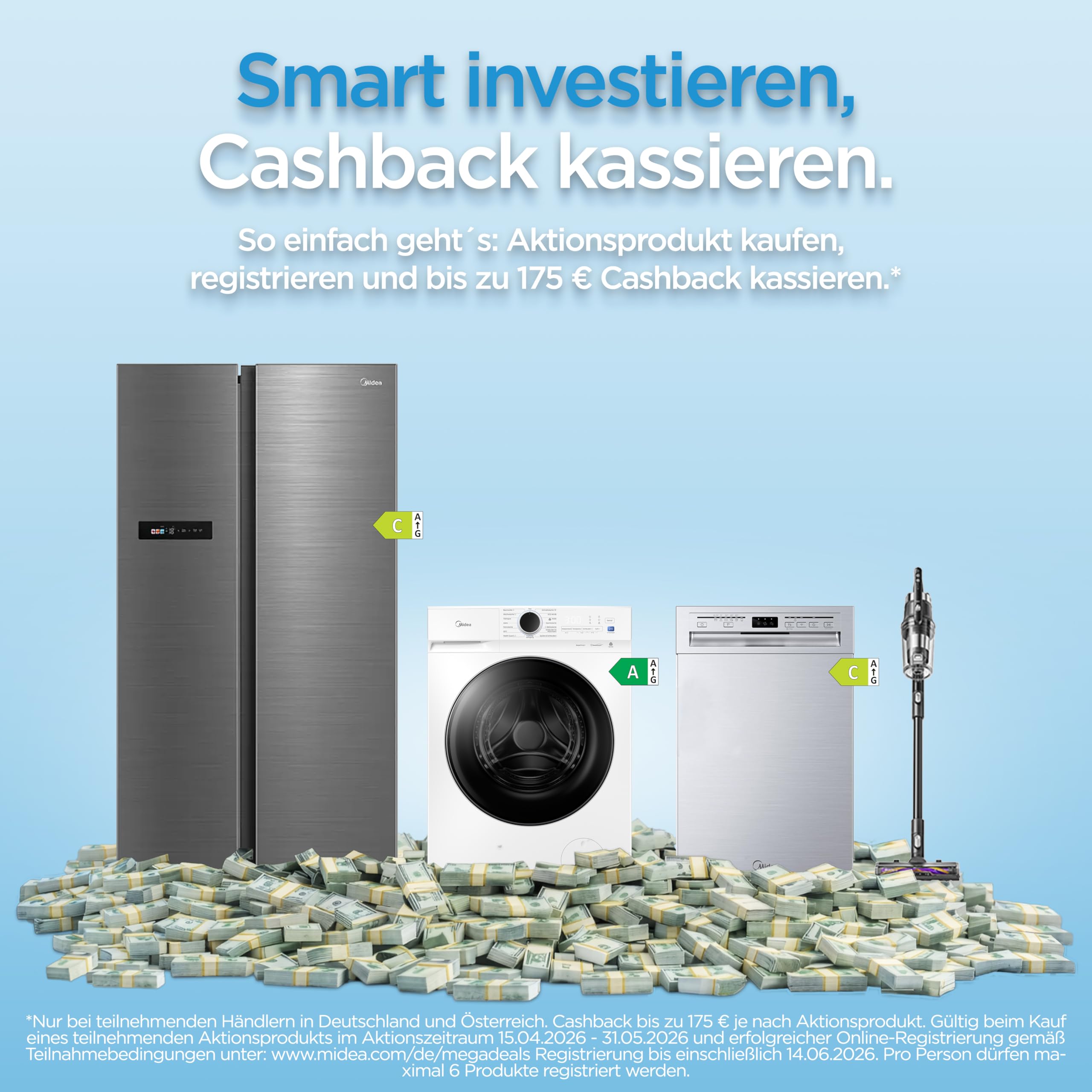 Midea SV 5.14K14C Geschirrspüler Vollintegriert 60cm, 14 Maßgedecke, Spülmaschine Unterbaufähig mit WIFI, 8 Programme, 44 dB, Automatische Türöffnung, 0-24H Startverzögerung, Inox 6