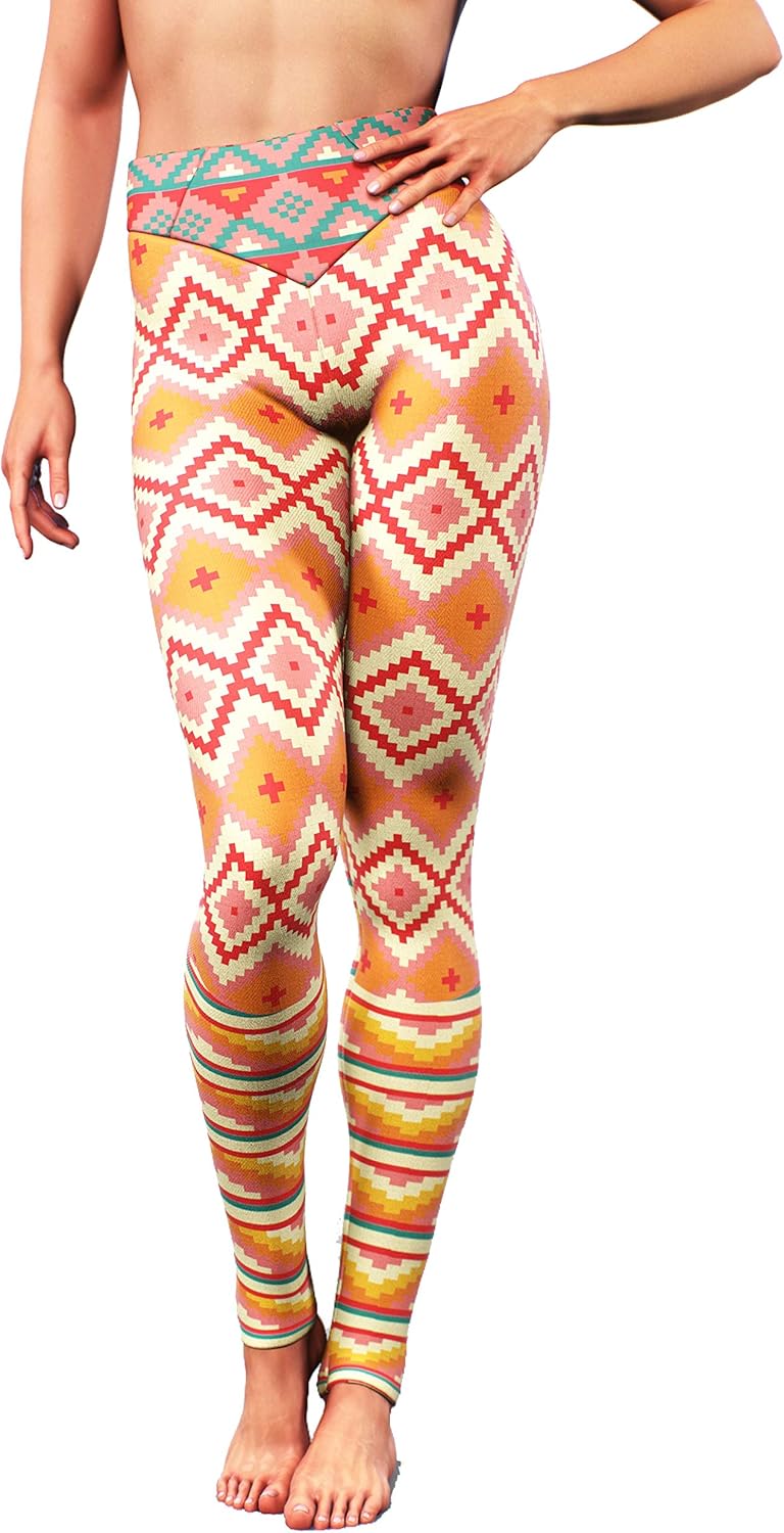 Booty Sculpted Furaha African V Shape Leggings Women Mustard Yellow Yoga Pants Shaping