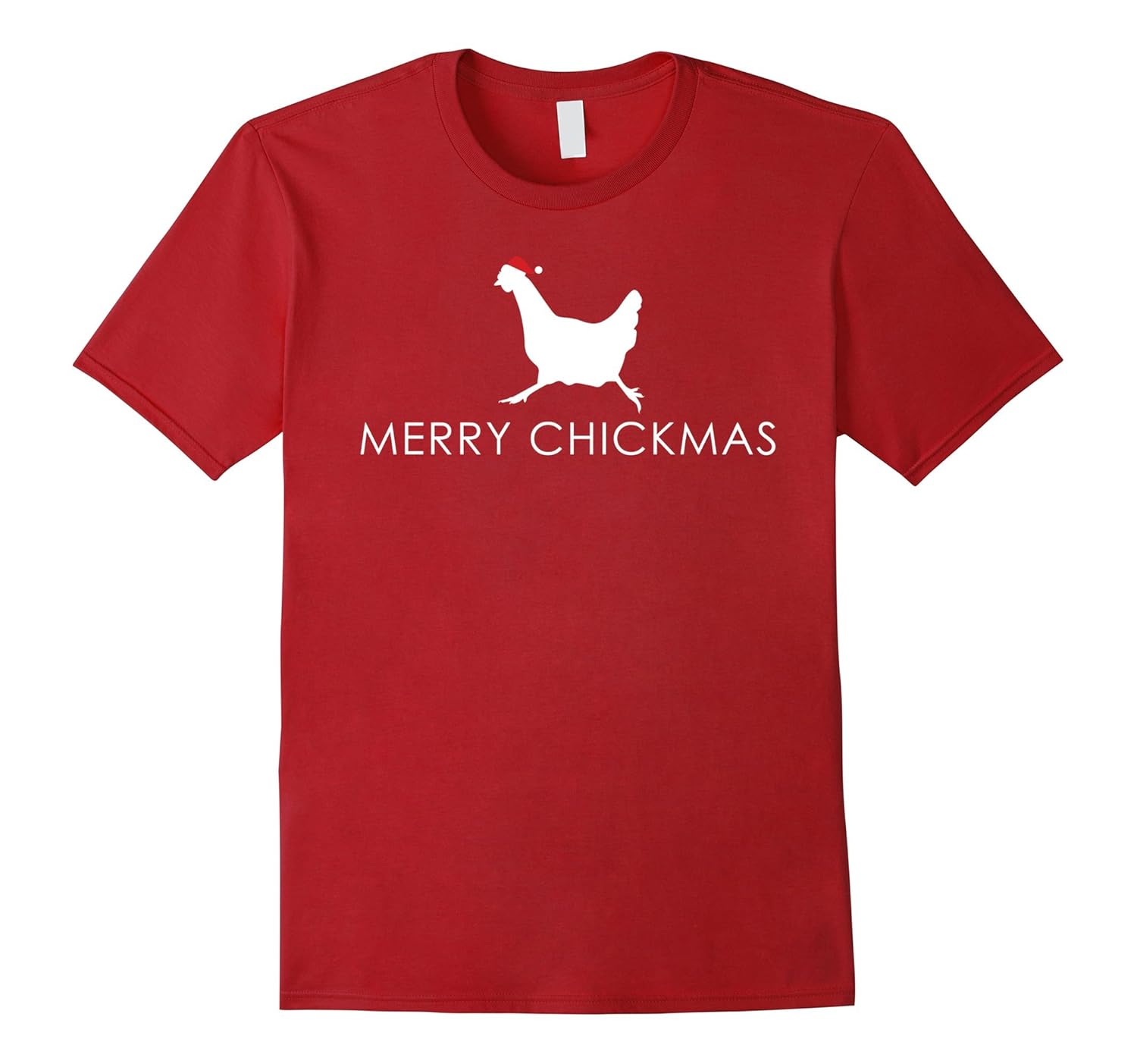 Christmas Chicken Shirt, Merry Chickmas Hen Santa Hat Gift-Rose