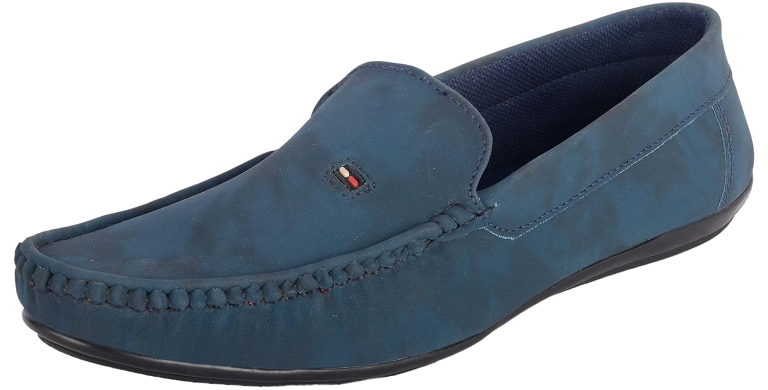 shoeniverse men's blue redefining comfort casual loafers