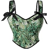 SCARLET DARKNESS Corset Tops for Women Sweetheart Neckline Floral Corset with Zipper Size 6-18