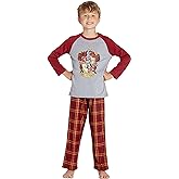 Harry Potter Pajamas Little And Big Boys' Raglan Shirt And Pants Sleepwear Set- (Gryffindor, Large, 10/12)