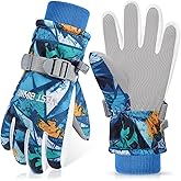 CYCLESPEED Winter Gloves for Boys Girls Kids Snow Gloves Toddler Waterproof Gloves for Snowboarding