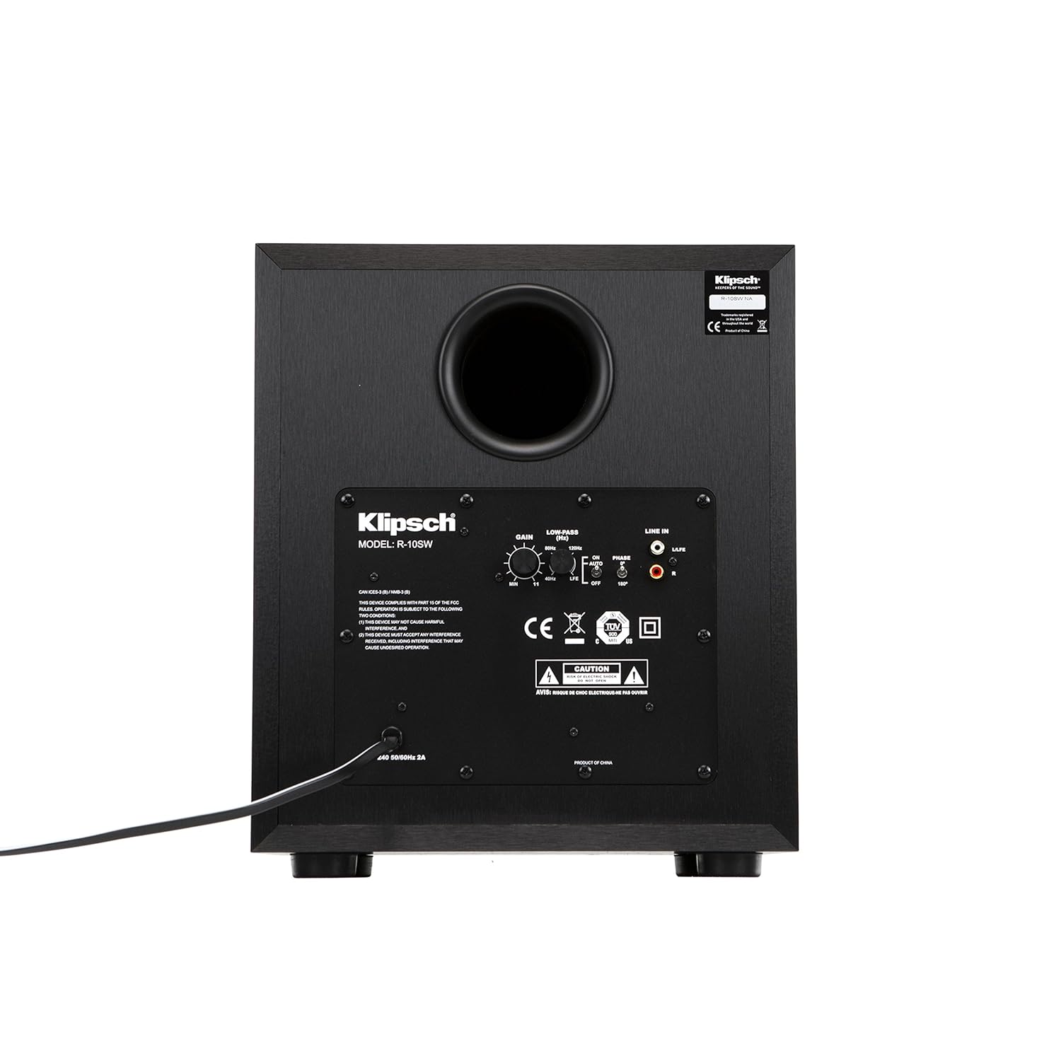 Klipsch R 10 Sw Subwoofer Farbe Schwarz - 